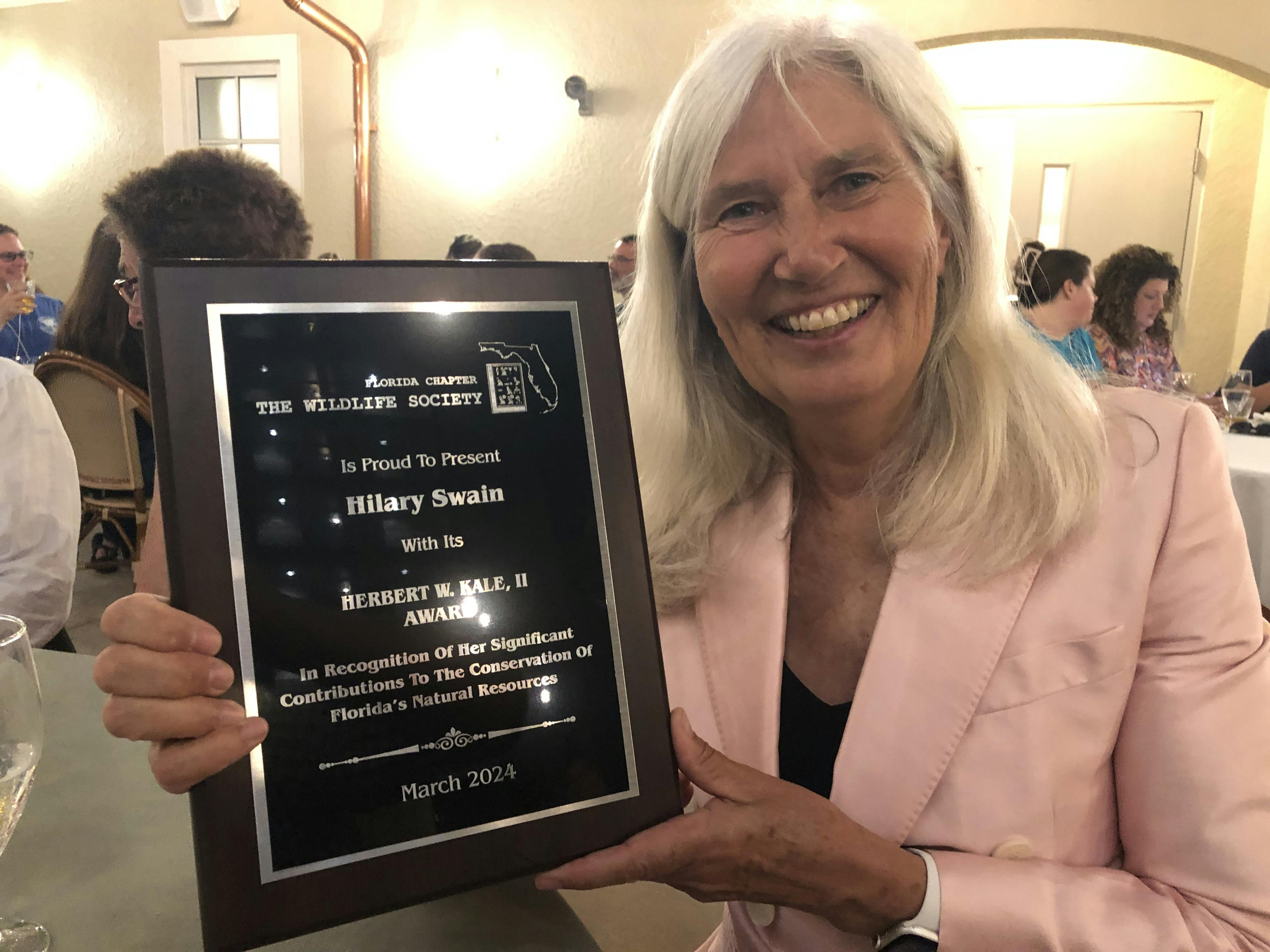 Dr. Hilary Swain received Herbert W Kale Award