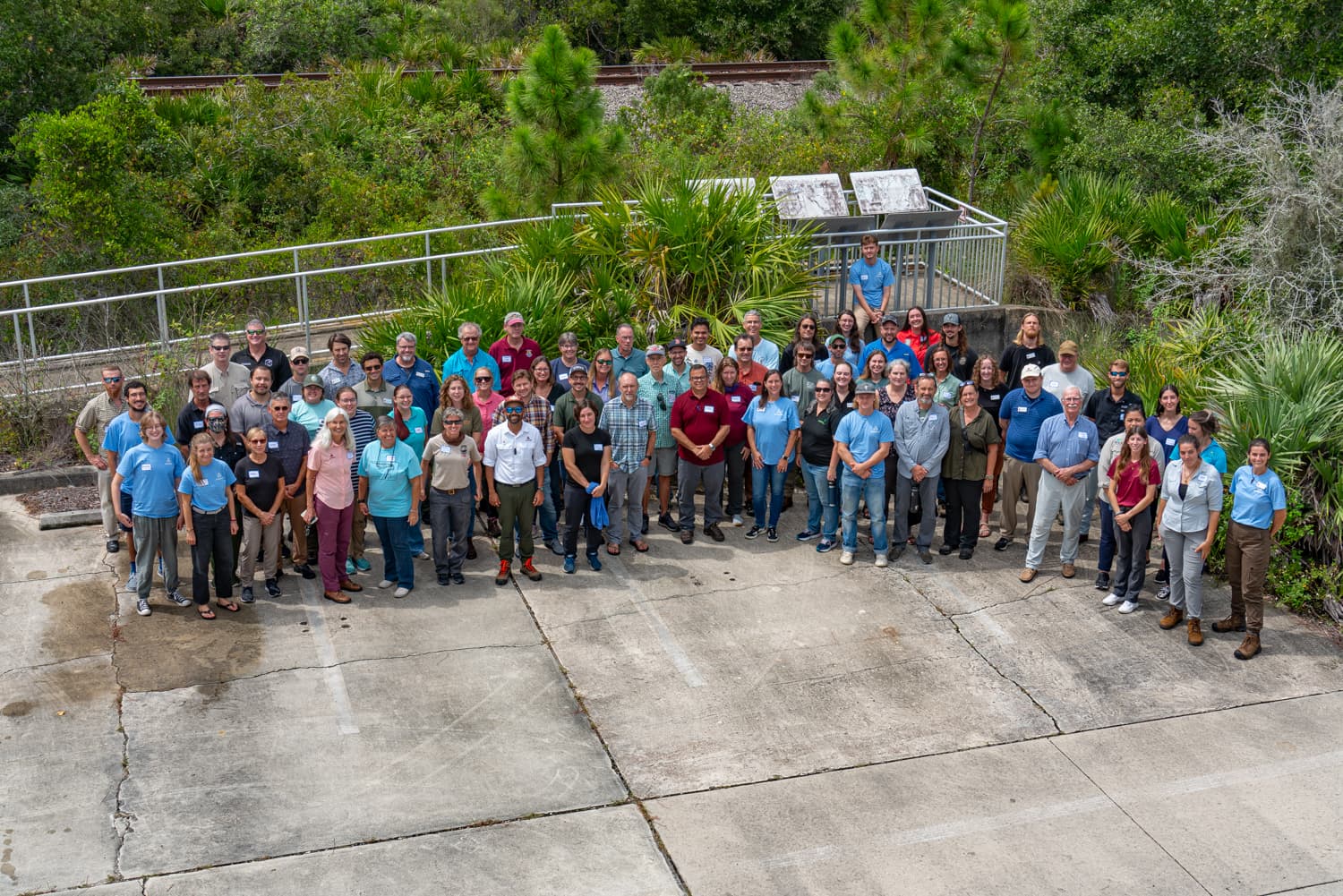 In-person attendees of the Florida Scrub-Jay research symposium, “Jay Day”, at Archbold Biological Station in Lake Placid, Florida. 